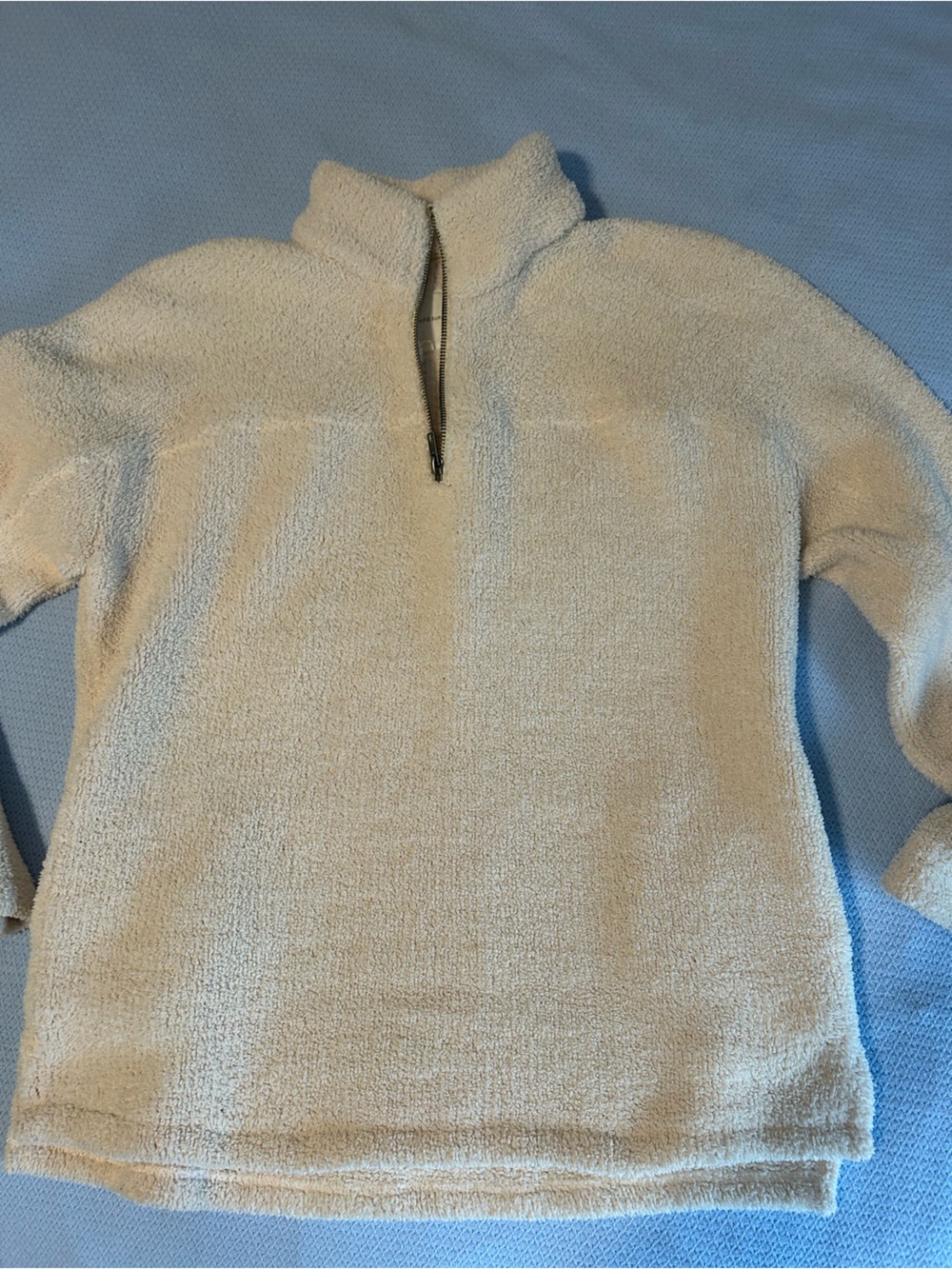Thread & Supply Cream Half-Zip Sherpa Pullover